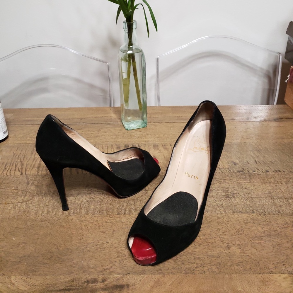 Black louboutin platforms